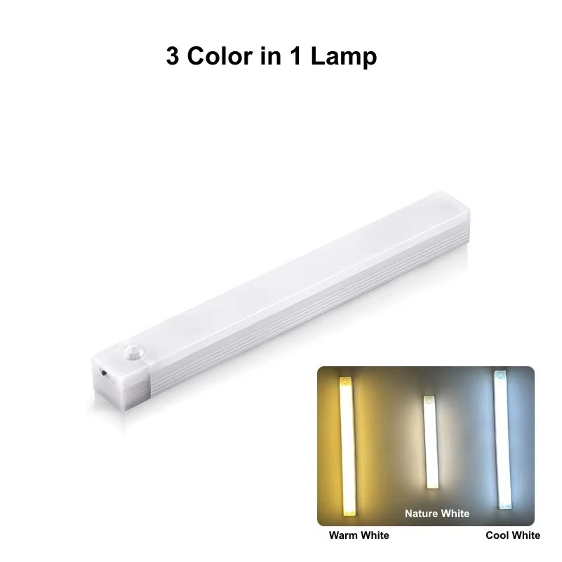 Wireless Motion Sensor LED Strip Light – USB Rechargeable Bar Lamp for Kitchen Cabinet, Closet, Hallway & Bedside