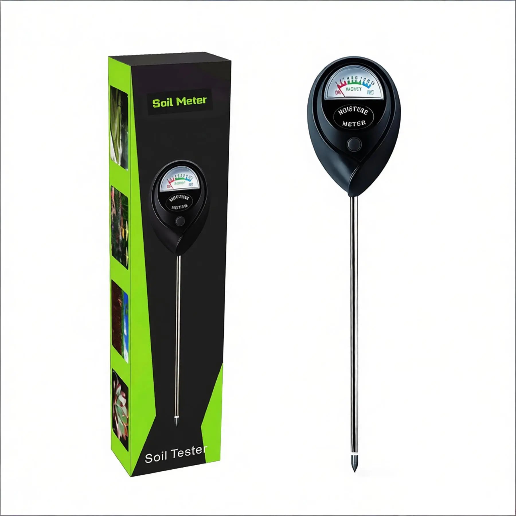 Soil Moisture Meter | No Battery | Indoor & Outdoor Plant Water Tester
