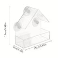 Window Bird Feeder with Suction Cups – Clear Acrylic Bird Feeder for Window, Outdoor Bird Feeder House for Garden Backyard, Bird Watching Gift for Bird Lovers, Transparent Bird Feeder Outside Hanging