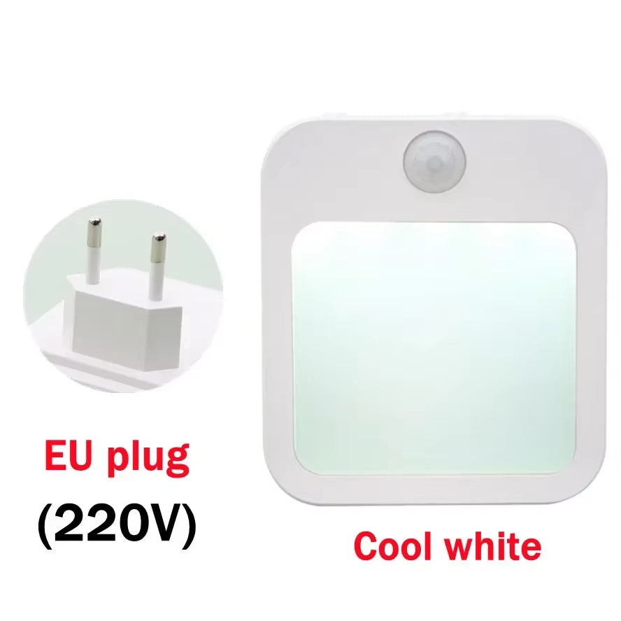 Motion Sensor LED Night Light – Dimmable Plug-In Lamp for Bedroom, Nursery & Hallway