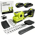 SEESE 2-in-1 Cordless Grass Shear & Shrub Trimmer | Handheld Electric Hedge Trimmer | Dual 21V Battery | Lightweight for Lawn, Garden & Yard
