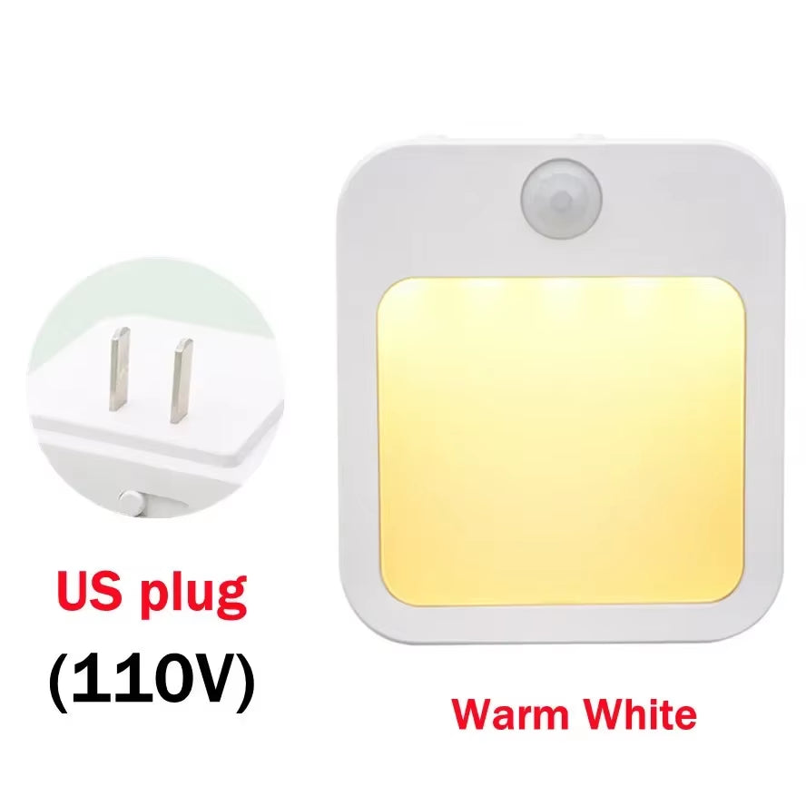 Motion Sensor LED Night Light – Dimmable Plug-In Lamp for Bedroom, Nursery & Hallway