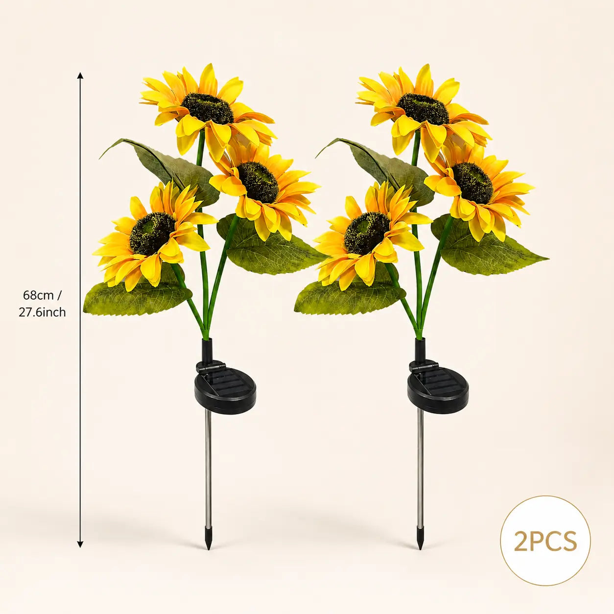 Solar LED Sunflower Garden Lights – Waterproof Outdoor Flower Lights for Yard, Patio & Garden