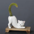 Cute Ceramic Cat Planter Pot – Decorative Succulent & Small Flower Planter
