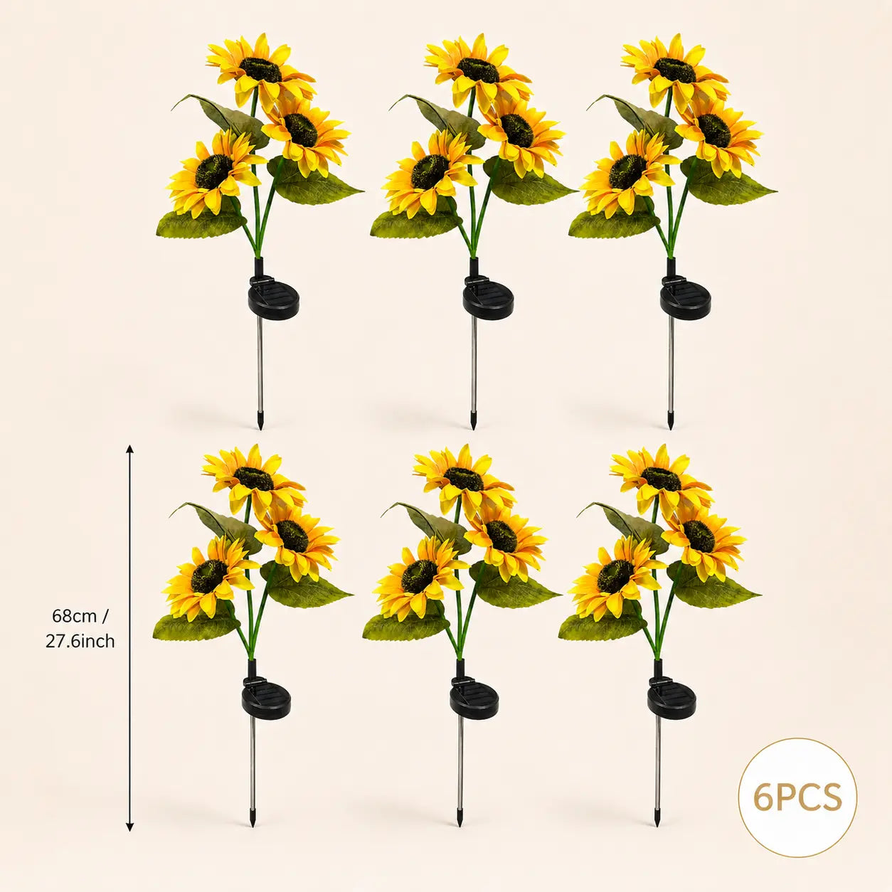 Solar LED Sunflower Garden Lights – Waterproof Outdoor Flower Lights for Yard, Patio & Garden