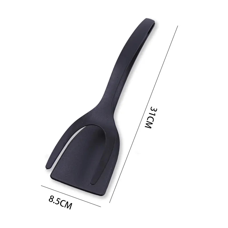 2-in-1 Grip Flip Spatula Tongs – Non-Stick Kitchen Turner for Eggs, Pancakes, Fish & Steak