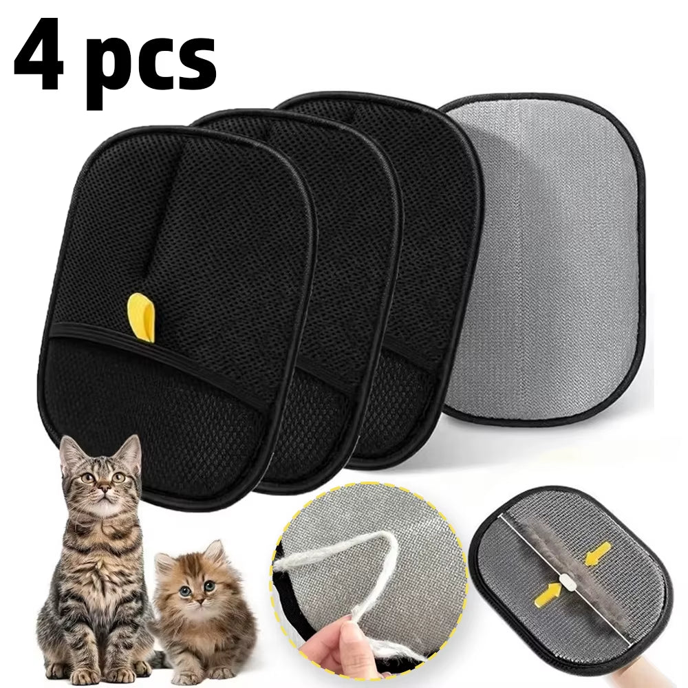 Pet Hair Removal Gloves – Double-Sided Grooming Tool for Dogs & Cats