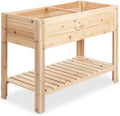 Elevated Cedar Raised Garden Bed with Legs — Outdoor Wood Planter for Herbs & Vegetables
