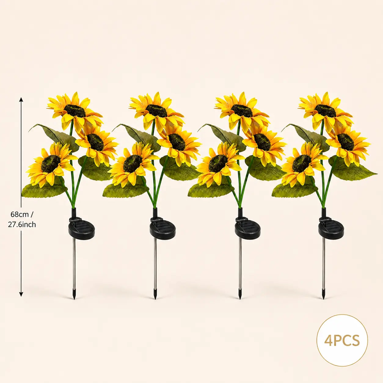 Solar LED Sunflower Garden Lights – Waterproof Outdoor Flower Lights for Yard, Patio & Garden