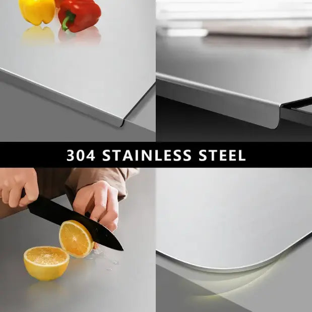 Stainless Steel Cutting Board – Non-Slip 304 Kitchen Chopping Board