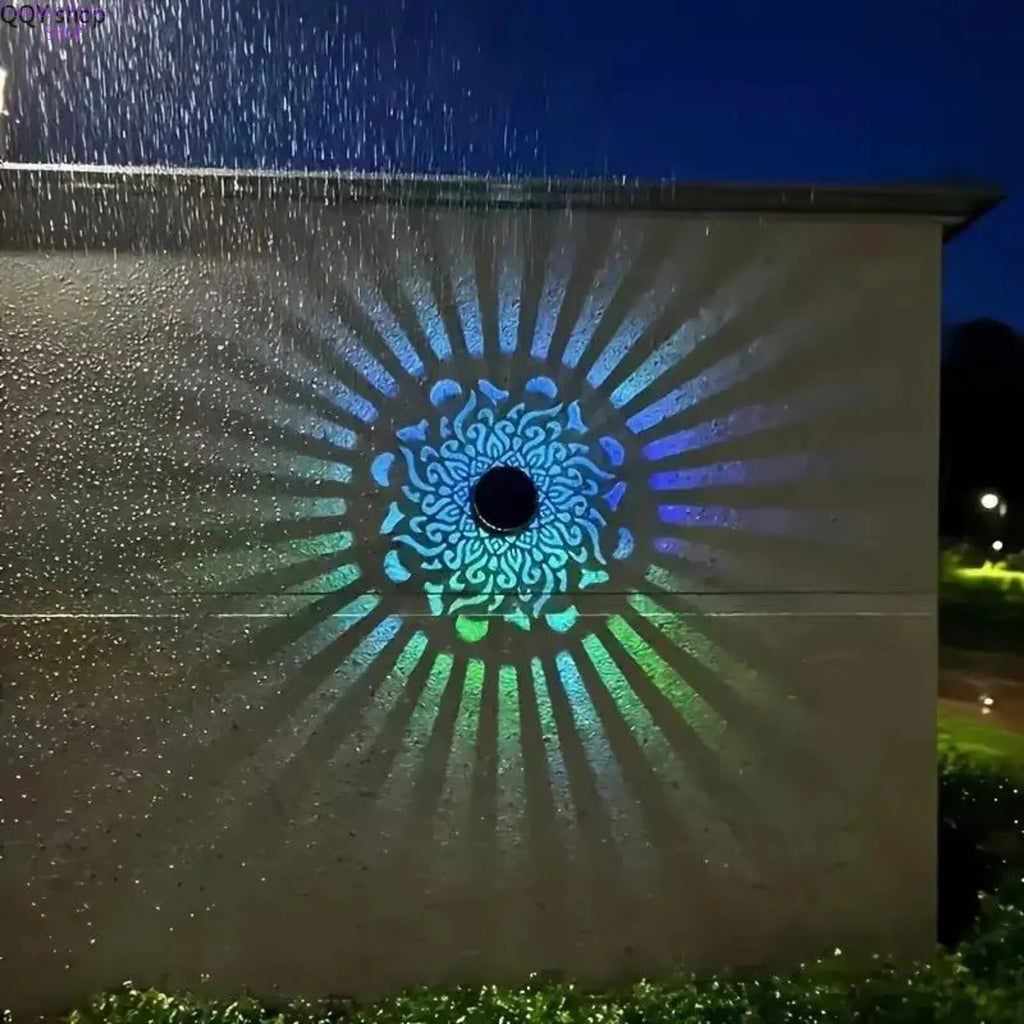 2-Pack Solar Mandala Projector Lights – Waterproof Outdoor Garden & Patio LED Decor