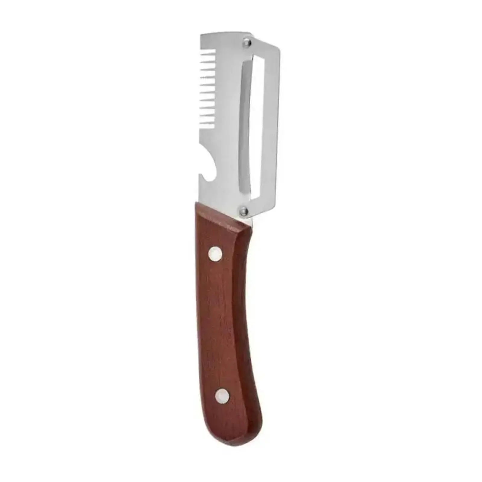 Premium Fruit & Vegetable Peeler – Stainless Steel Blade with Wooden Handle & Bottle Opener