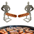 Funny Stainless Steel Sausage Grill Holder – BBQ Hot Dog Roasting Stand