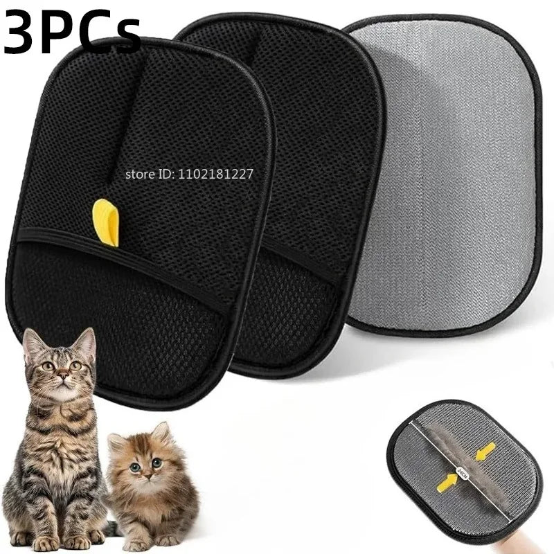 Pet Hair Removal Gloves – Double-Sided Grooming Tool for Dogs & Cats