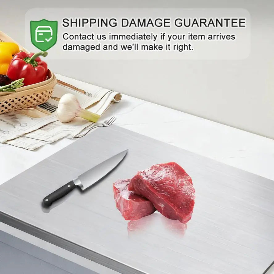 Stainless Steel Cutting Board – Non-Slip 304 Kitchen Chopping Board