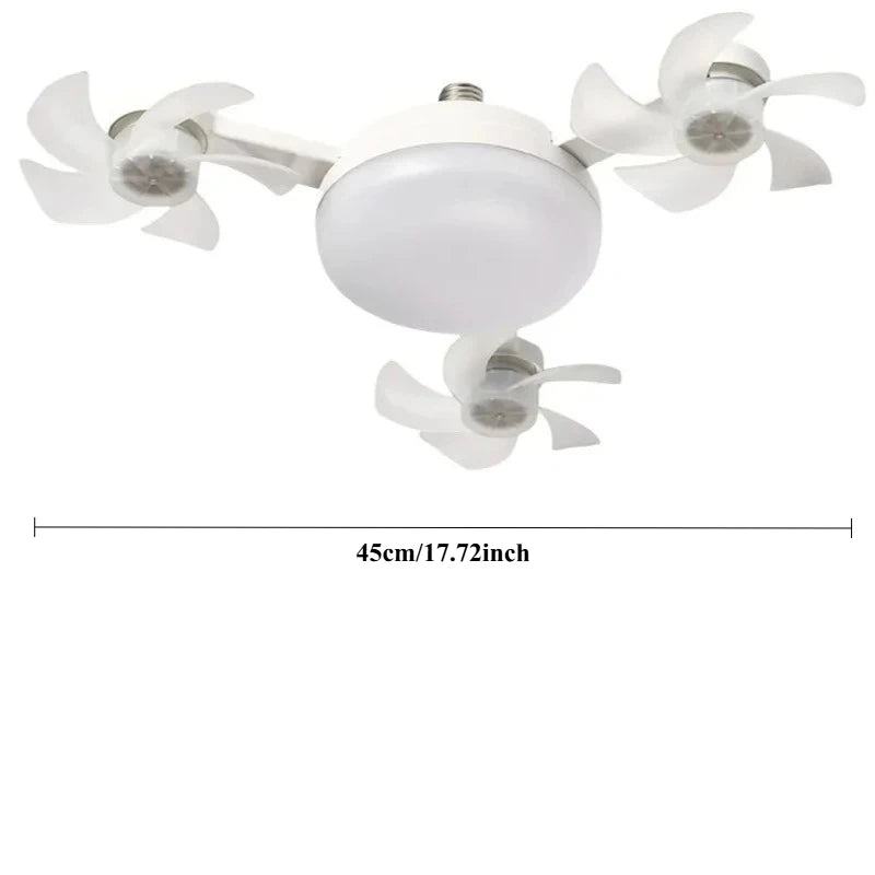 Modern LED Ceiling Fan with Remote Control – Dimmable Multi-Color Light, Silent Motor for Living Room & Bedroom