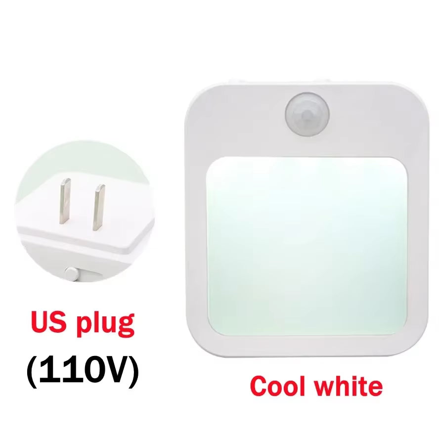 Motion Sensor LED Night Light – Dimmable Plug-In Lamp for Bedroom, Nursery & Hallway