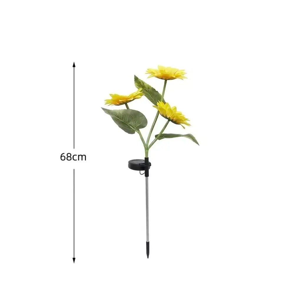 Solar LED Sunflower Garden Lights – Waterproof Outdoor Flower Lights for Yard, Patio & Garden