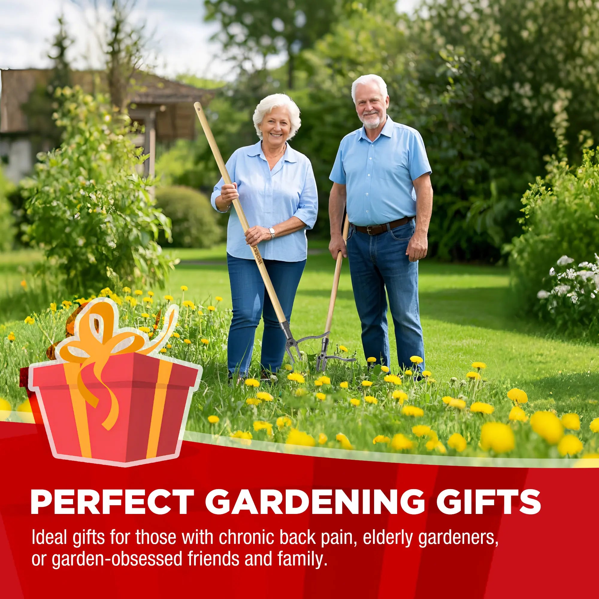 Grampa's Weeder – Original Stand-Up Weed Puller Tool | Long Bamboo Handle | 4-Claw Steel Head | Ergonomic No-Bend Garden Weeding Tool