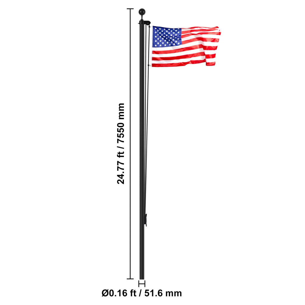 Heavy-Duty Aluminum Flagpole Kit – Weather-Resistant Outdoor Flagpole with Easy Installation