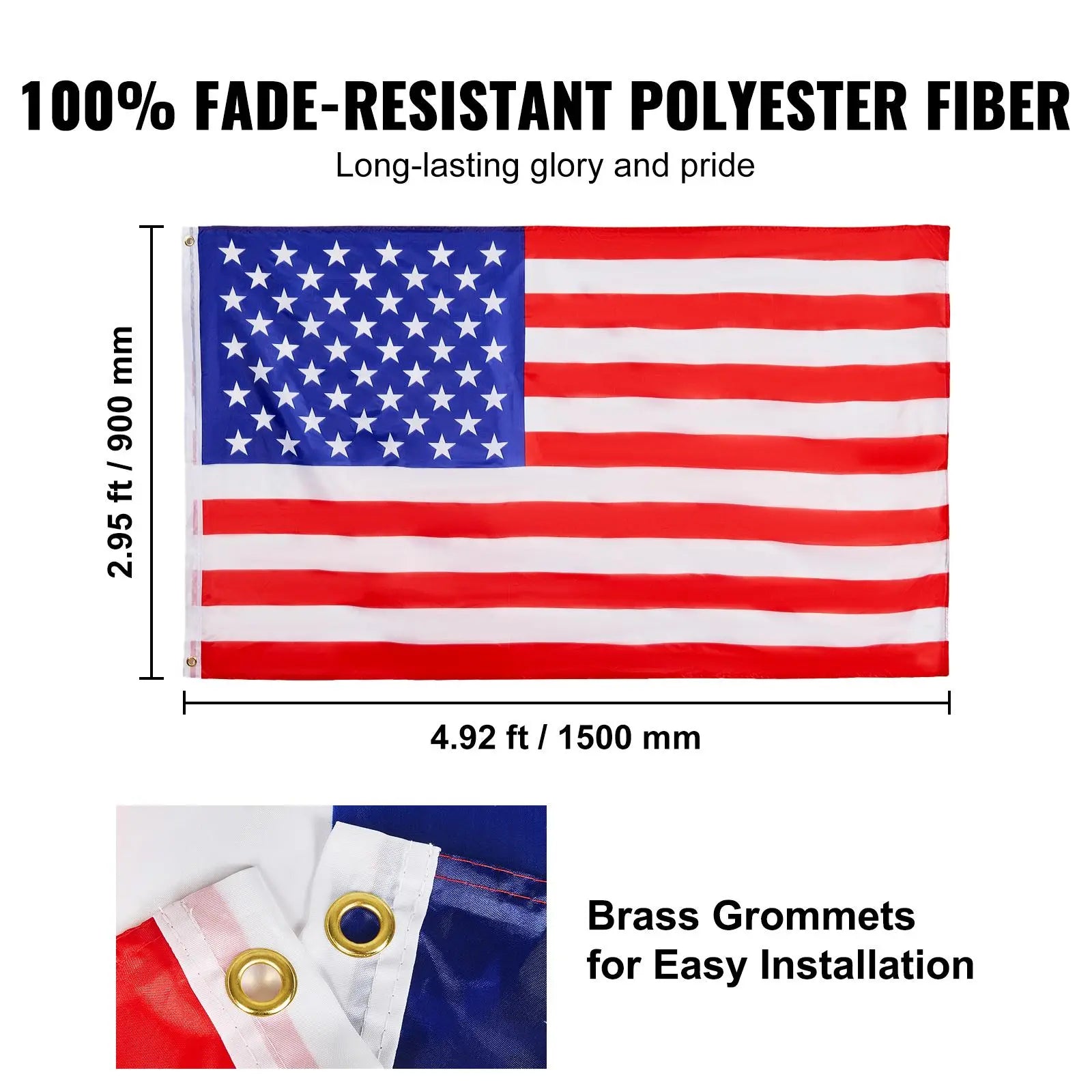 Heavy-Duty Aluminum Flagpole Kit – Weather-Resistant Outdoor Flagpole with Easy Installation