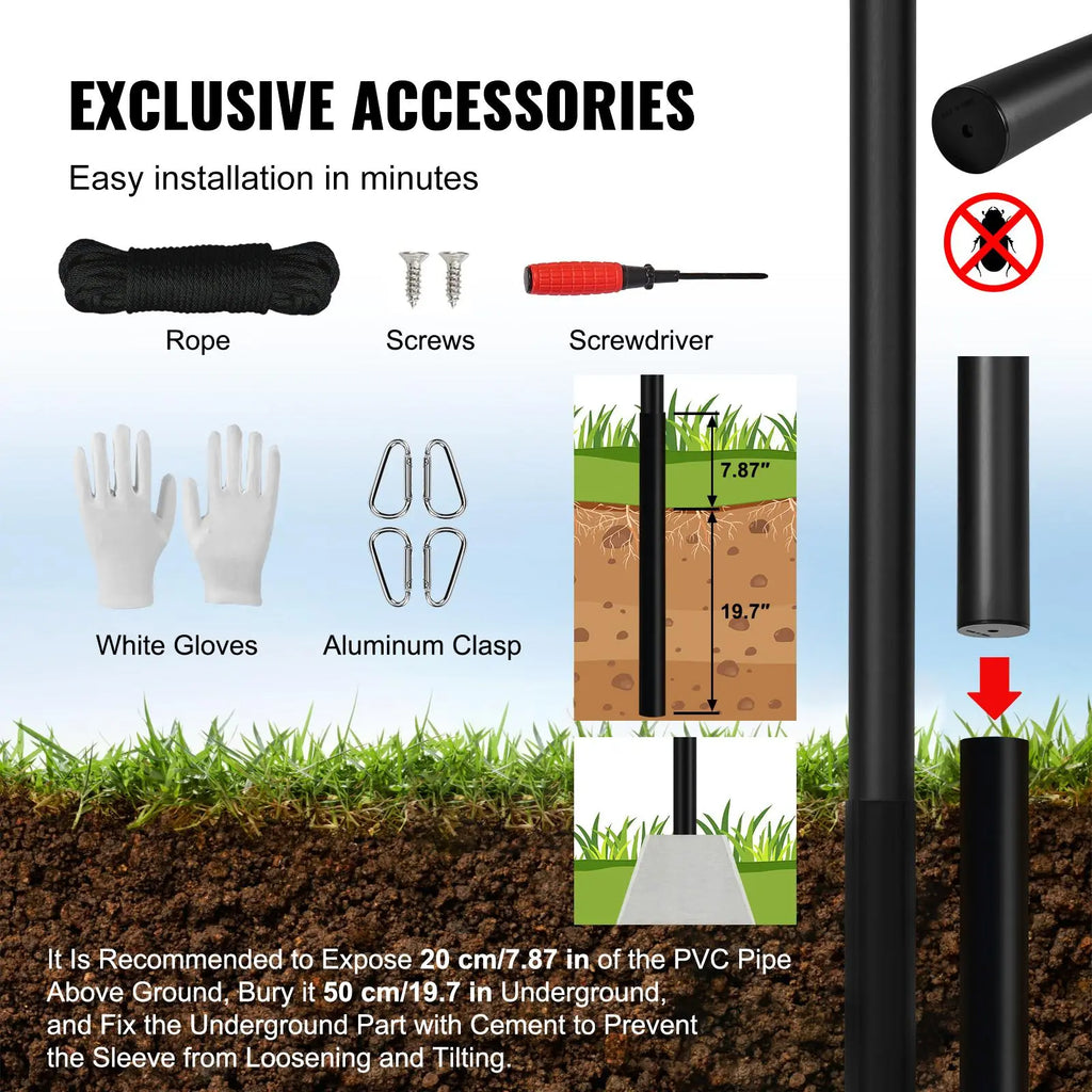 Heavy-Duty Aluminum Flagpole Kit – Weather-Resistant Outdoor Flagpole with Easy Installation