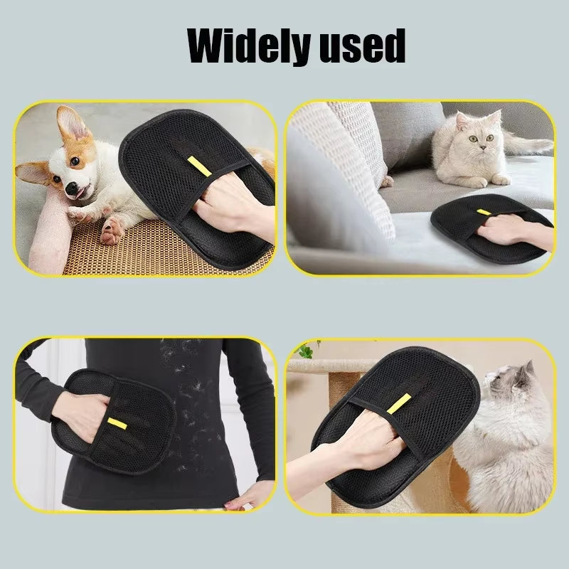 Pet Hair Removal Gloves – Double-Sided Grooming Tool for Dogs & Cats